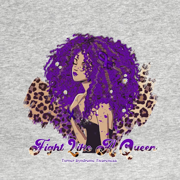 Turner Syndrome awareness black girl leopard Supporting Gift for Turner Syndrome warrior by Susan chanel